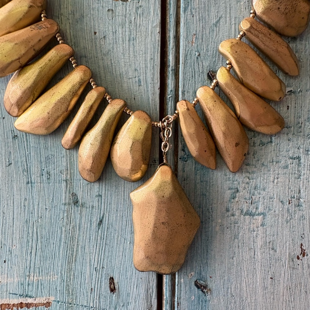 Fun & Unique Gold Nugget Necklace - Picture 7 of 10